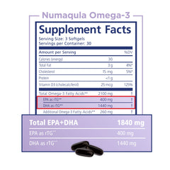 PRN numaqula Omega-3 Norway facility seal indicating purity and safety