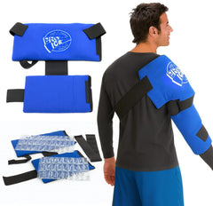 PRO ICE Shoulder Elbow Wrap front view for targeted shoulder and elbow relief.
