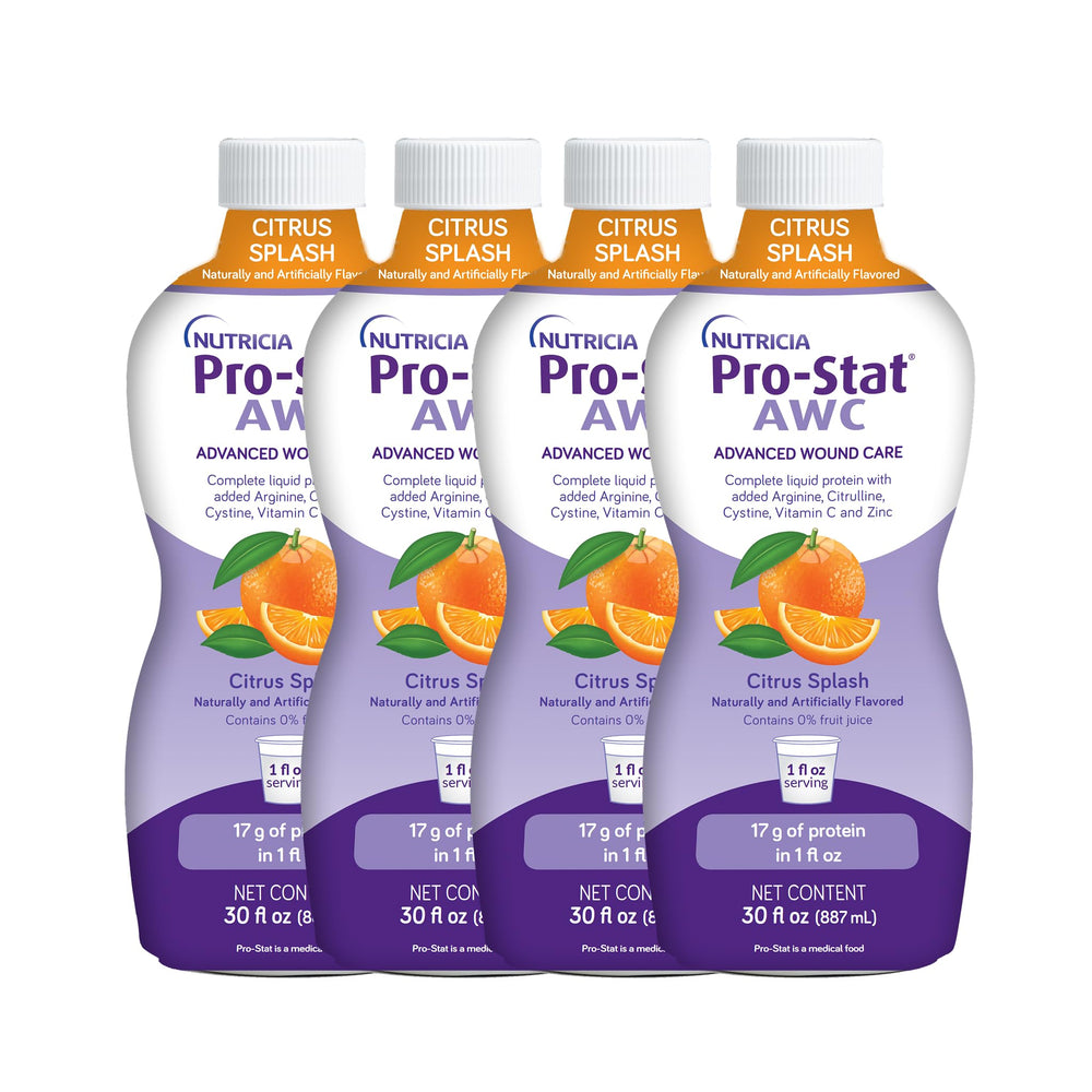 Pro-Stat AWC bottle pour shows ready-to-drink nutrition for wound care