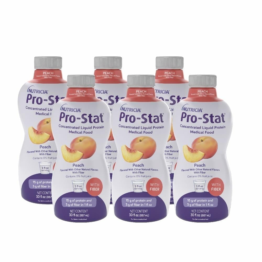 Pro-Stat peach-flavor bottle for quick, high-protein nutrition.