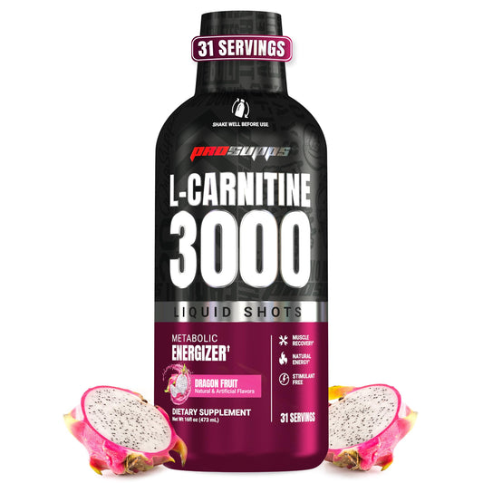 PROSUPPS L-Carnitine 3000 dragon fruit bottle on shelf