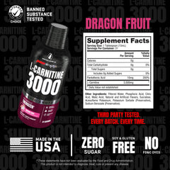 Serving glass with PROSUPPS L-Carnitine 3000 dragon fruit shot