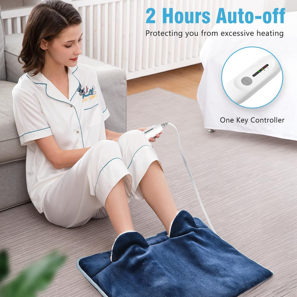 PROALLER foot warmer with 3 heat settings offers customizable comfort.