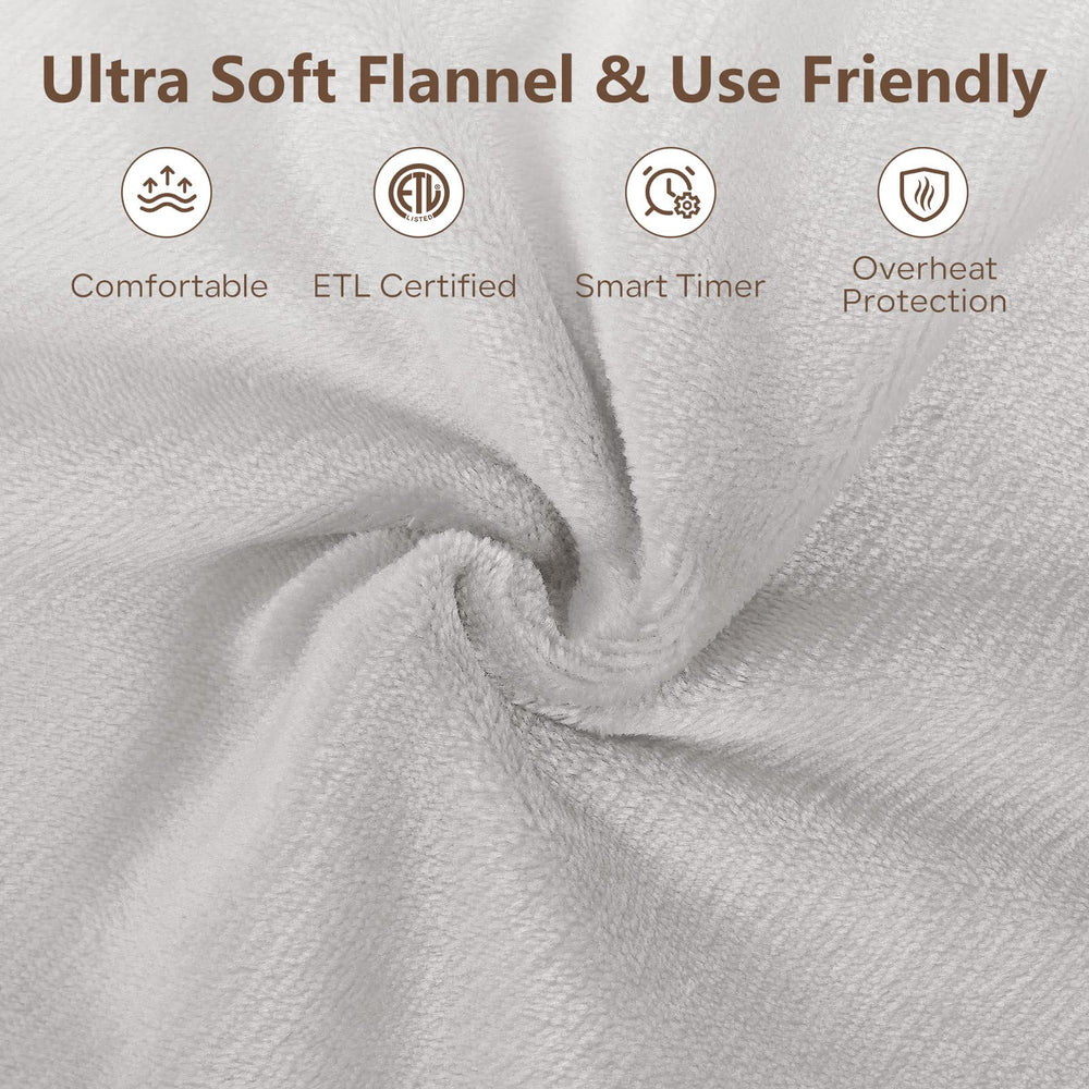 PROALLER blanket close-up shows soft flannel texture and comfort.