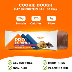 PROBAR Cookie Dough bar slice—chewy texture ideal for snack between workouts