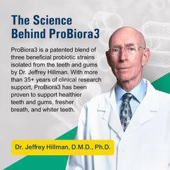 Probiora Health breath mint tablets offering fresh breath during the day.