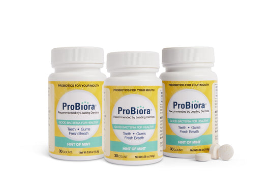ProBiora Health packaging with tablets promotes easy daily use.