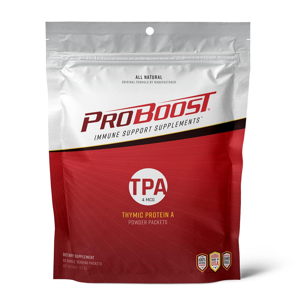 ProBoost 4 mcg TPA packet closeup for convenient daily dosing and easy on-the-go use.