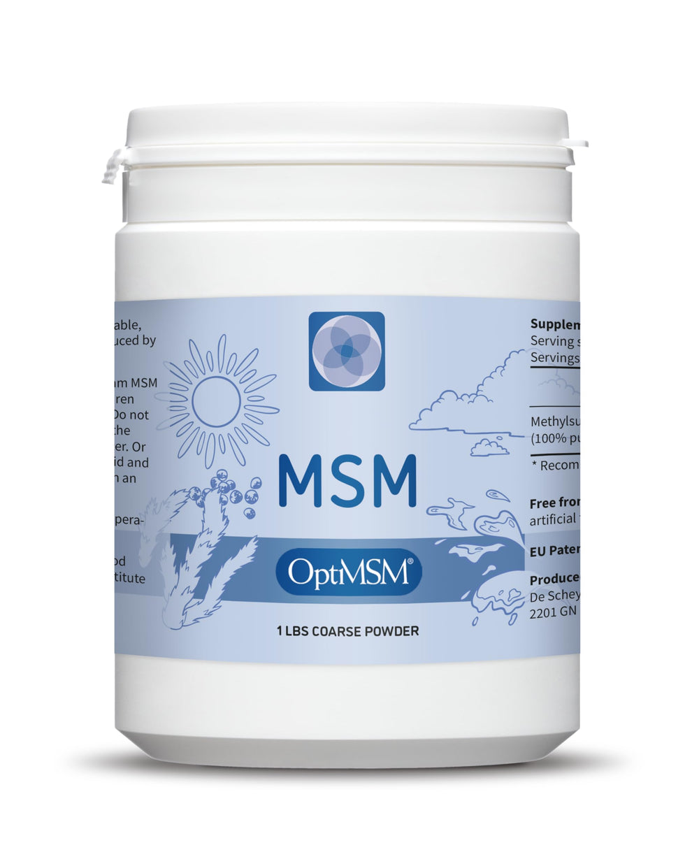 Procapsin OptiMSM bottle with crystals for daily supplementation