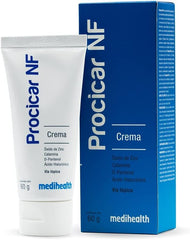 Procicar NF Scar Cream tube close-up shows creamy texture for soothing healing support.