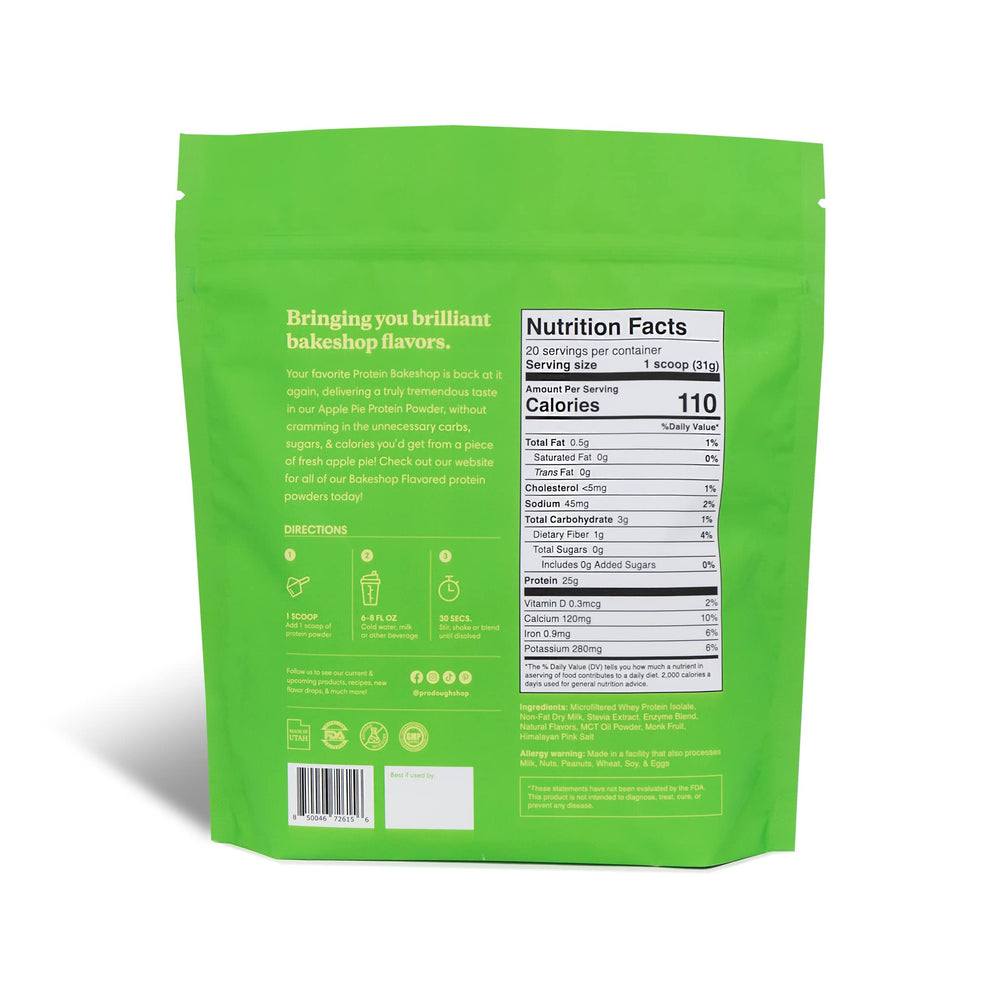 ProDough Gourmet Whey Apple Pie shaker cup for easy on-the-go mixing.