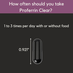 US-made Proferrin Clear bottle on kitchen counter; reliable USA production.