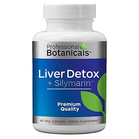 Professional Botanicals liver detox bottle provides easy daily support for liver health.