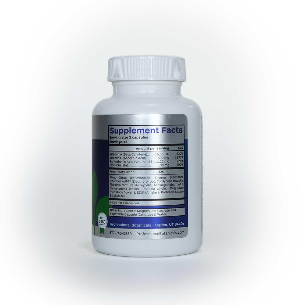 Professional Botanicals 90-capsule package signals value and durable daily support.