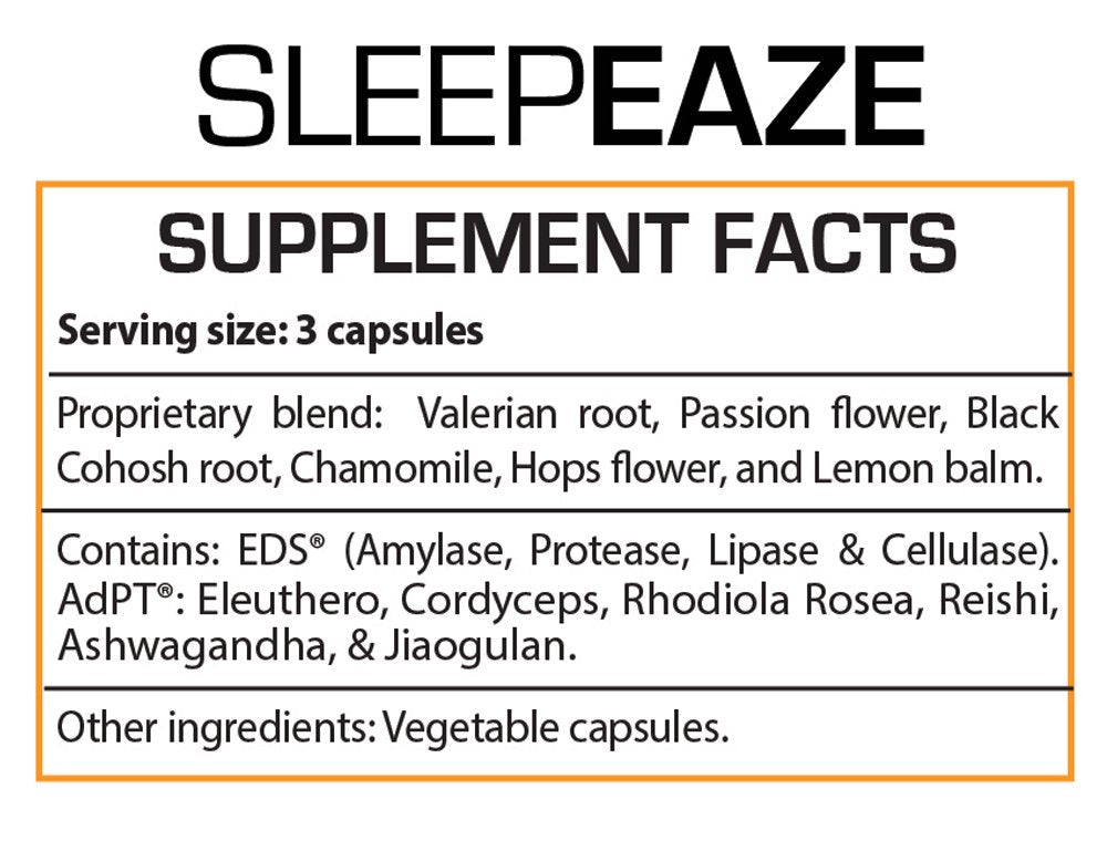 Sleep Eaze capsules by Professional Botanicals support a natural unwind before sleep