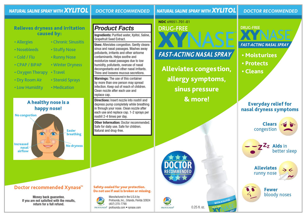 Profounda Xynase bottles angled for easy reach during busy mornings.