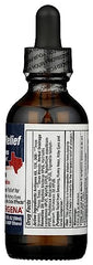PROGENA Allergena Texas Trees bottle label, gluten-free and non-GMO notes.