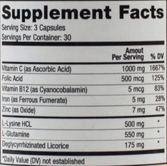 Progressive Health Monoplex L-lysine pill in focus