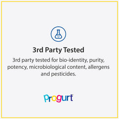 PROGURT human probiotic isolates illustration emphasizes gut-compatible strains for efficient colonization.