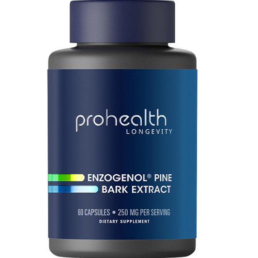 ProHealth Enzogenol pine bark extract capsules bottle for daily antioxidant support.