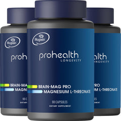 ProHealth Magtein 90 capsules bottle front displaying clear labeling and a premium look.