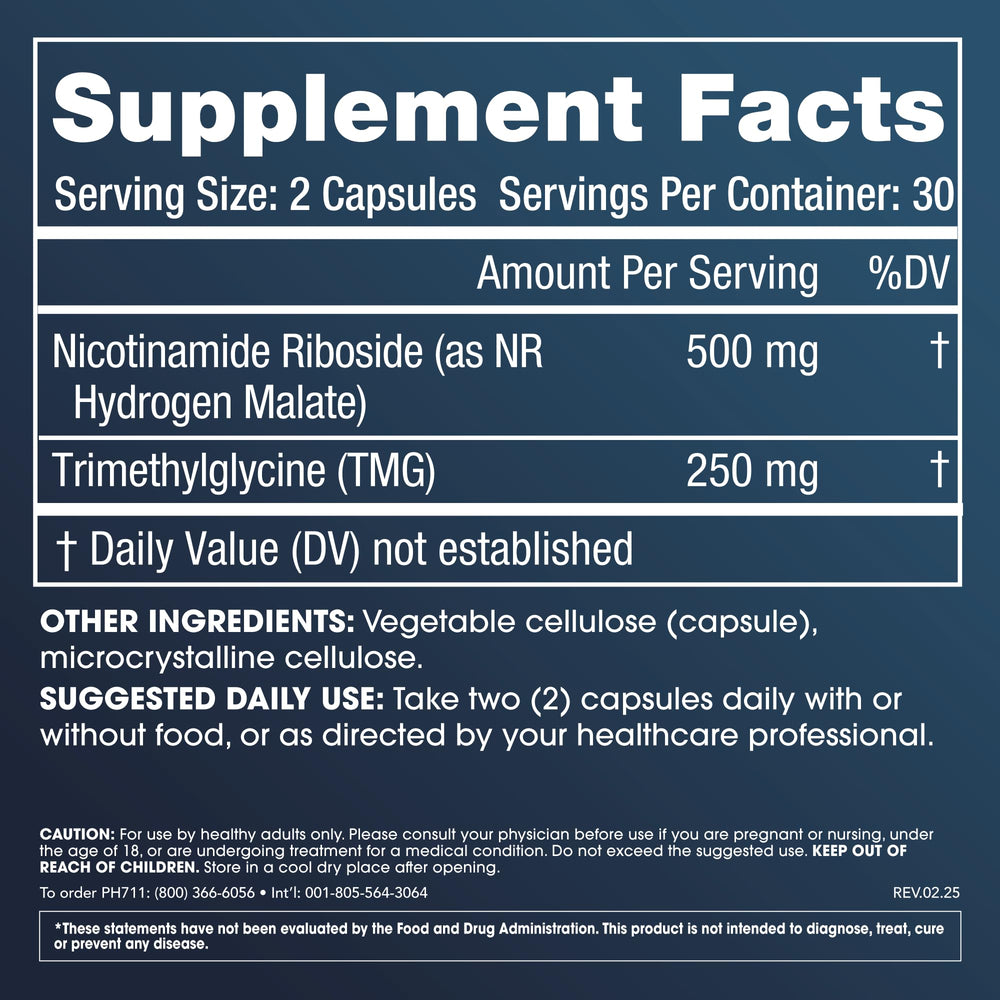 Close-up of ProHealth NR Pro 500 capsules highlighting energy support