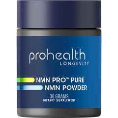 ProHealth NMN Pro Powder bottle showing premium NAD+ support for daily energy