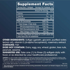 Close-up of ProHealth Omega-3 softgels, golden capsules signaling potency.