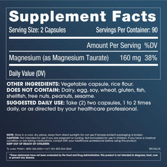 ProHealth Magnesium Taurate capsules closeup—high-quality supplement for daily vitality.