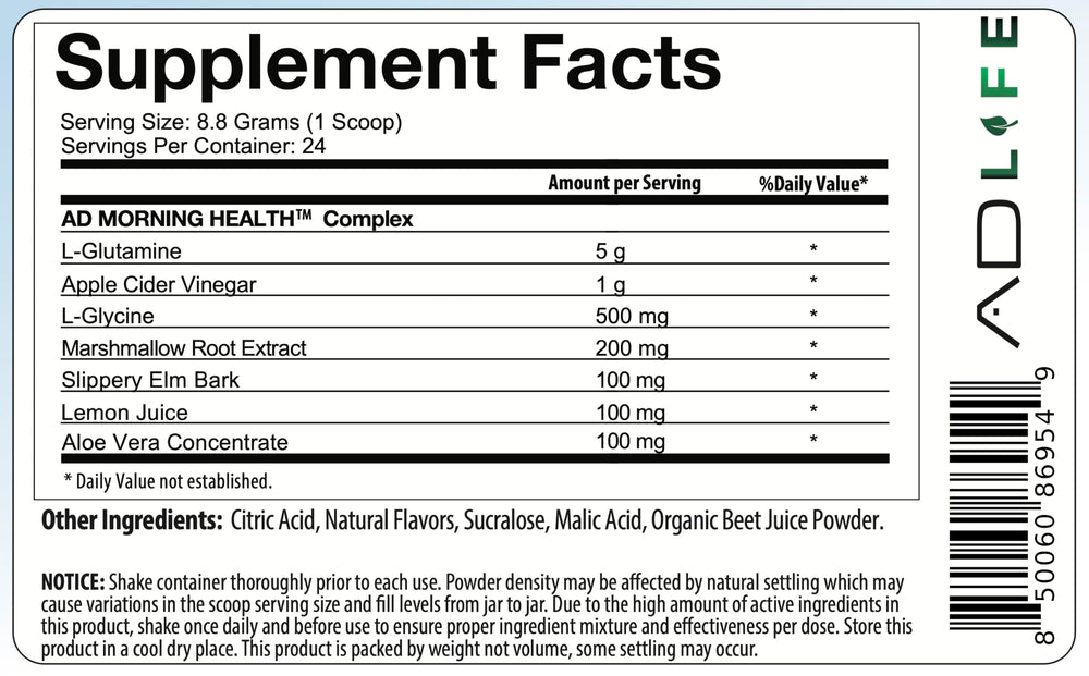 PROJECT AD Life Good Morning Detox pour illustrating convenient morning use.