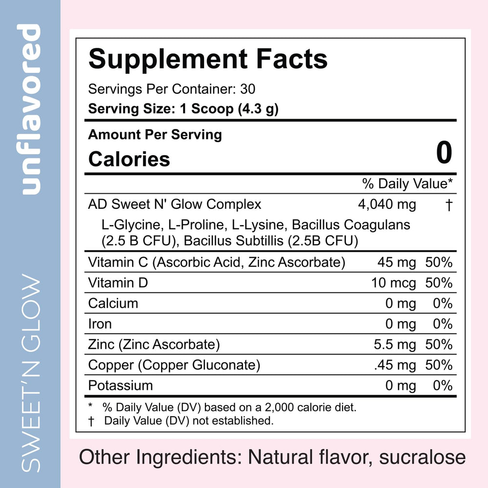 Project Ad Sweet'N Glow measuring spoon for an easy, zero-calorie dose.