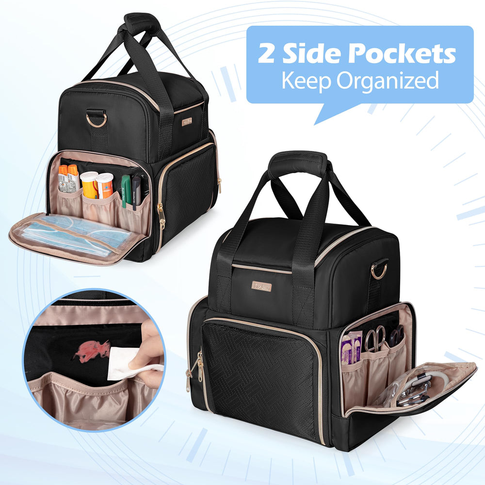 Prokva travel-ready bag includes adjustable strap for comfortable carry.