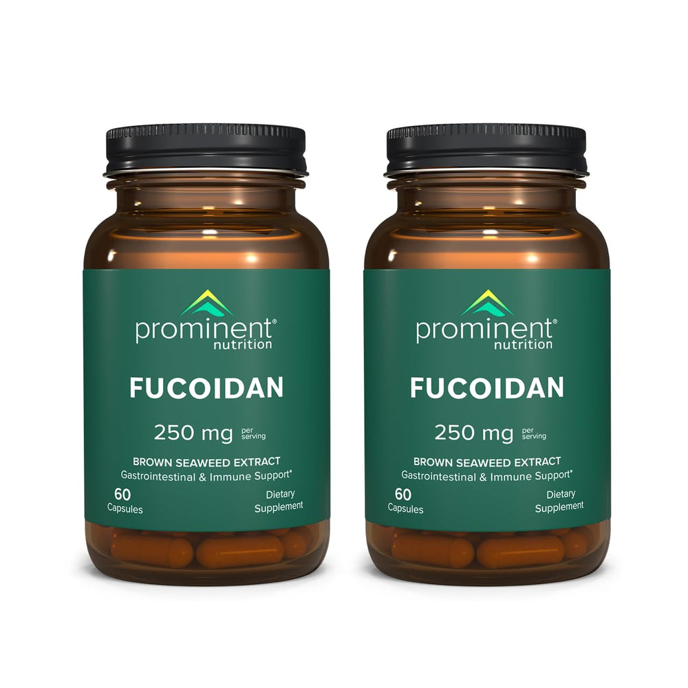 Prominent Nutrition Fucoidan bottle supports gut health and immune wellness.