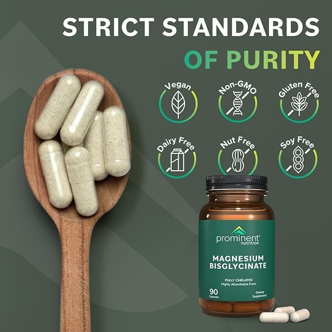 Prominent Nutrition magnesium bisglycinate lifestyle-use image suggests daily calm