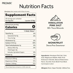 Promix Electrolytes Watermelon open pack showing convenient single-serving sachets.