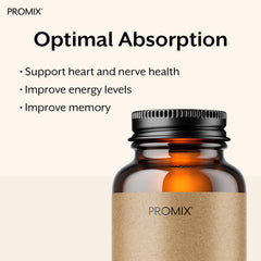 ProMix Nutrition B12 capsules ready for daily supplement routine.