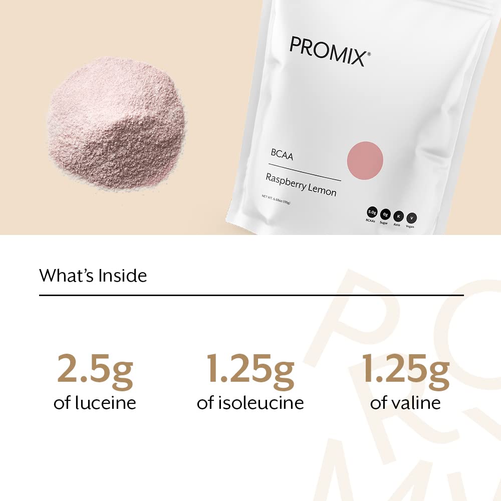 Promix BCAA powder dissolving in a glass during a workout session