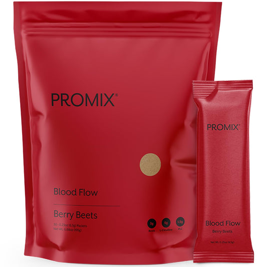 ProMix Blood Flow bottle front with clean label for athletic support