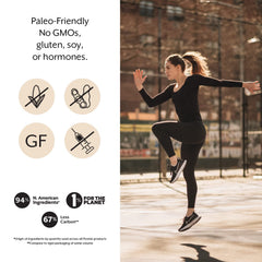 Promix Nutrition collagen peptides chocolate ingredients on a clean table