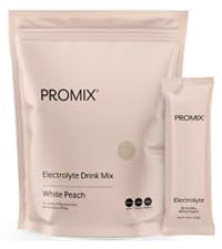 ProMix Nutrition electrolyte white peach stick pack for on-the-go hydration.