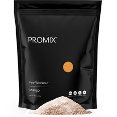 Promix Nutrition Pre-Workout mango powder in bag for focused training