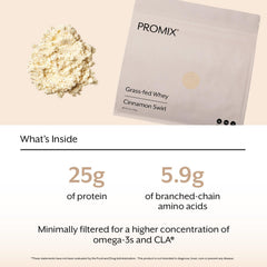 Promix Nutrition whey ingredients highlight sunflower lecithin for blendability.