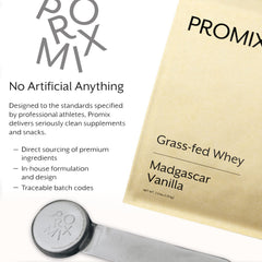 Vanilla Promix shake ready for breakfast or post-workout snack.