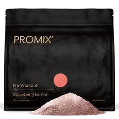 Promix Pre-Workout Strawberry Lemon bottle ready for focused training sessions