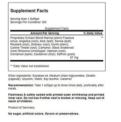 Pronatura Swedish Bitters capsules pour showing dosage option for daily use