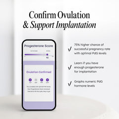 Proov Ovulation Score on app guides timing.