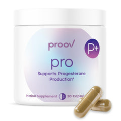 Proov Pro bottle front showcases herbal balance support for hormone health.