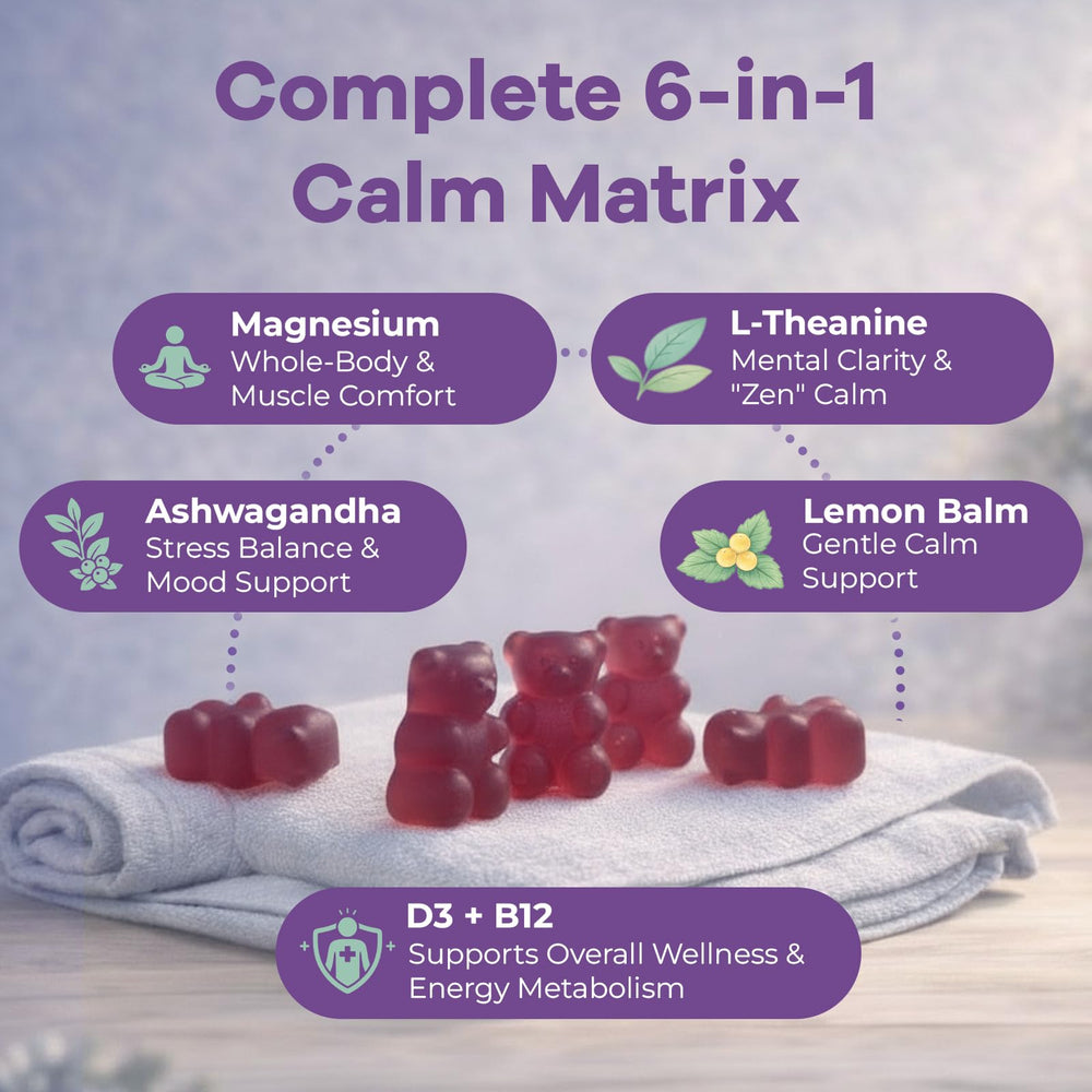 Proriginal magnesium gummies label with D3 and B12 for immune support.