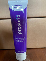 Prosoria cream texture close-up highlights rich yet non-greasy feel.