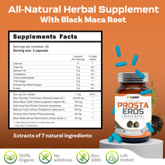 Close-up of Prosta Eros capsules suggesting energy support during workouts.